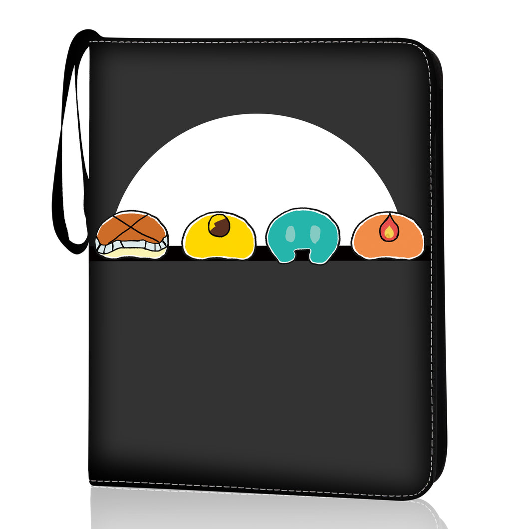 4-Pocket Card Binder for Cards, Zatozkar Cards Holders Album for TCG Holders with 50 Removable Sleeves Hold 400 Cards Cute Back Design for Trading Cards