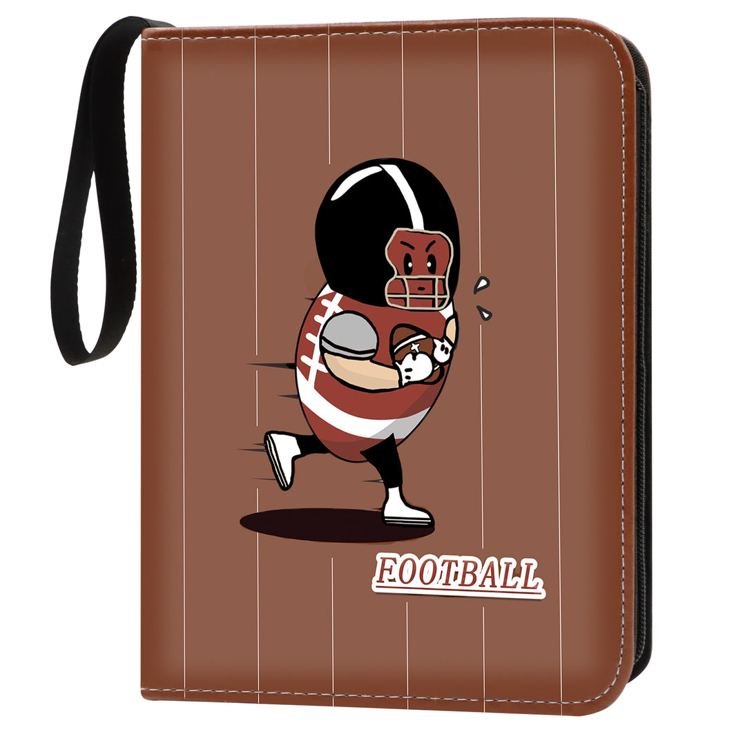 4-Pocket Football Card Binder, Trading Card Binder Hold 400 Cards with 50 Pages Double-sided Sleeves Card Collectors Album Card Protectors Holder for Sports Original Design